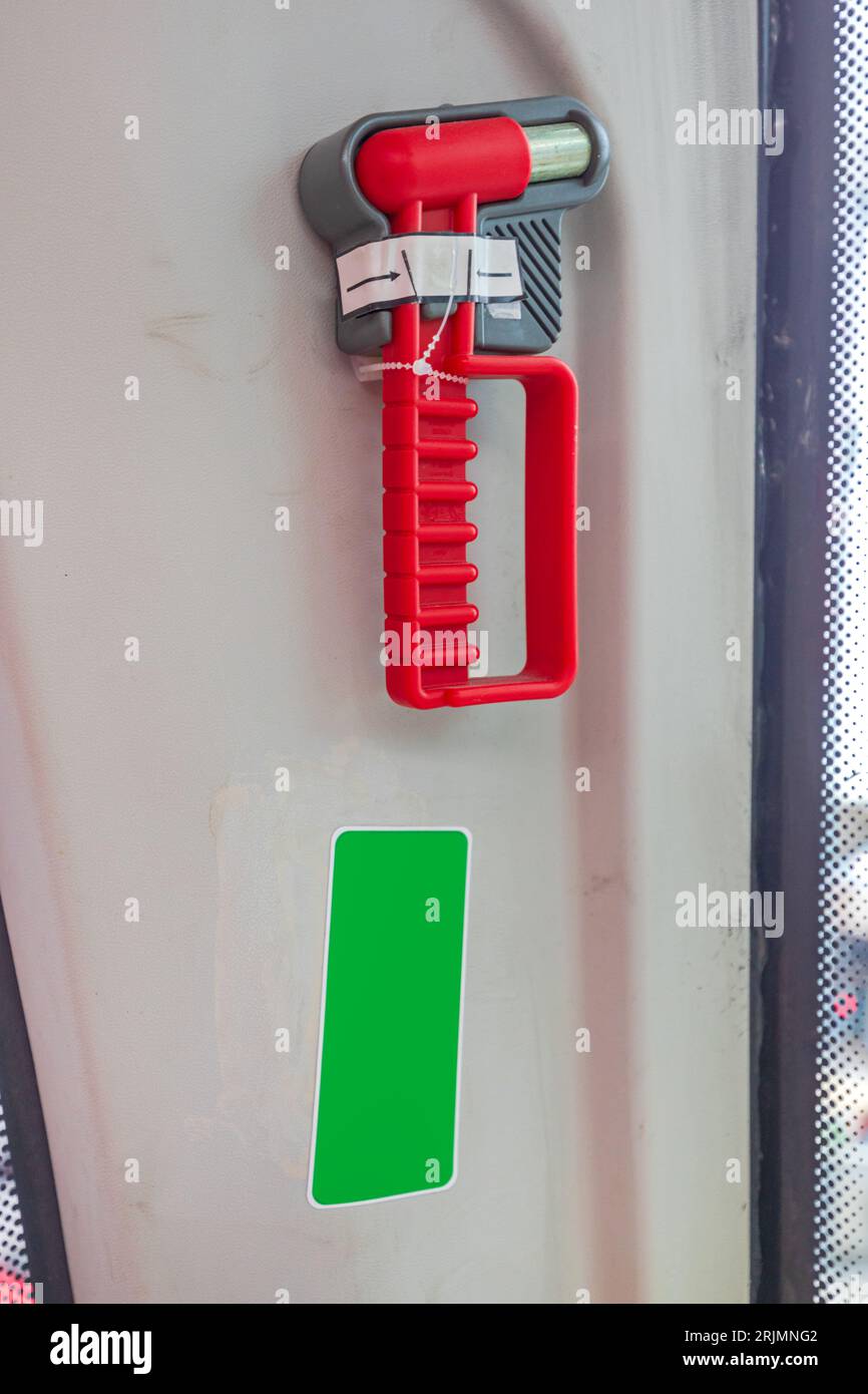 Emergency Break Glass Hammer With Safety Seal Vehicle Escape Tool Stock