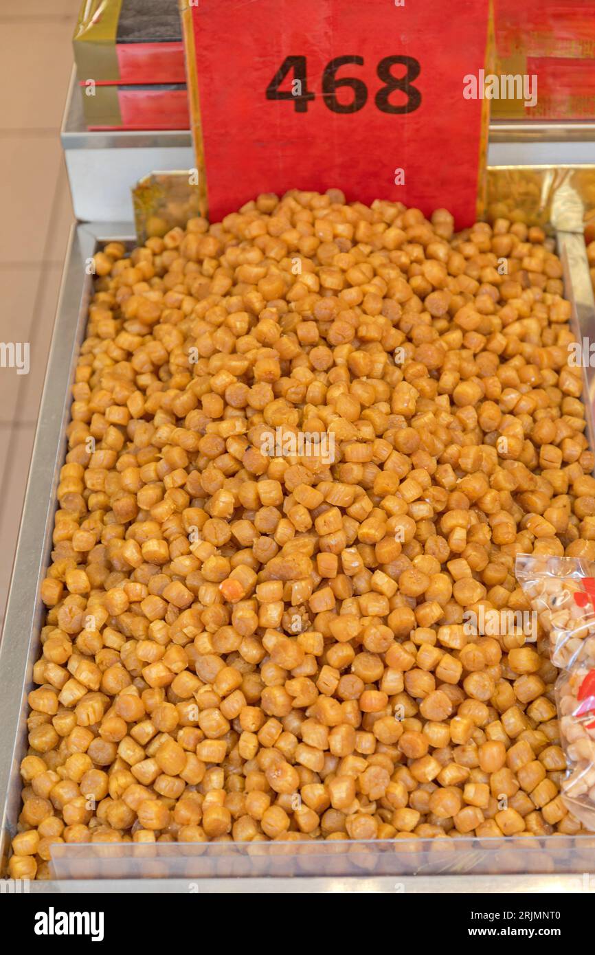 Sun Dried Scallops Seafood South China Cuisine Hong Kong Stock Photo