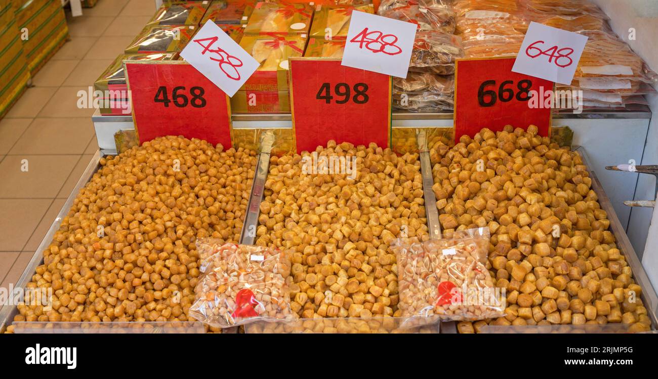 Three Different Sun Dried Scallops Seafood South China Cuisine Hong