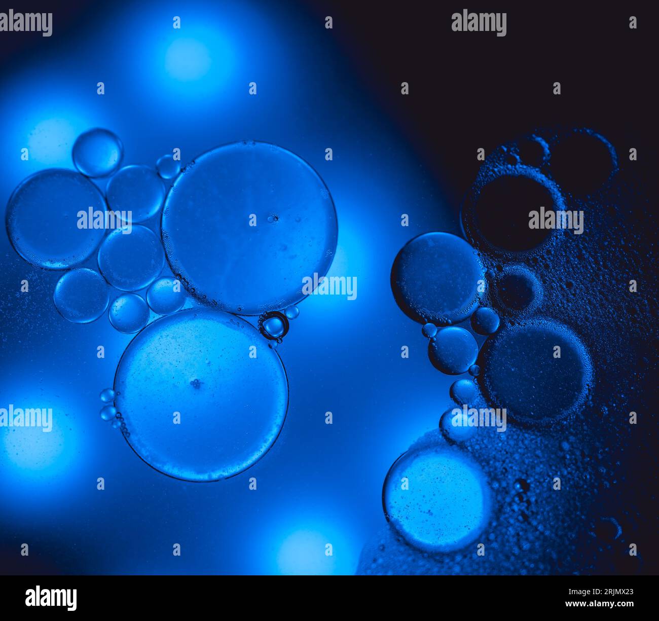 Blue swirls and bubbles hi-res stock photography and images - Alamy