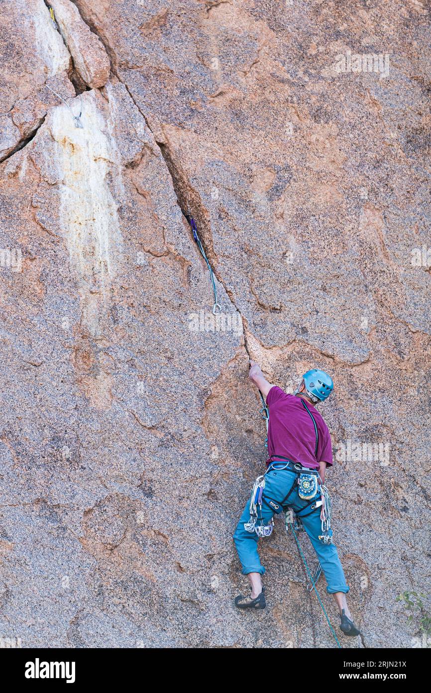 Namibian rock climbing hires stock photography