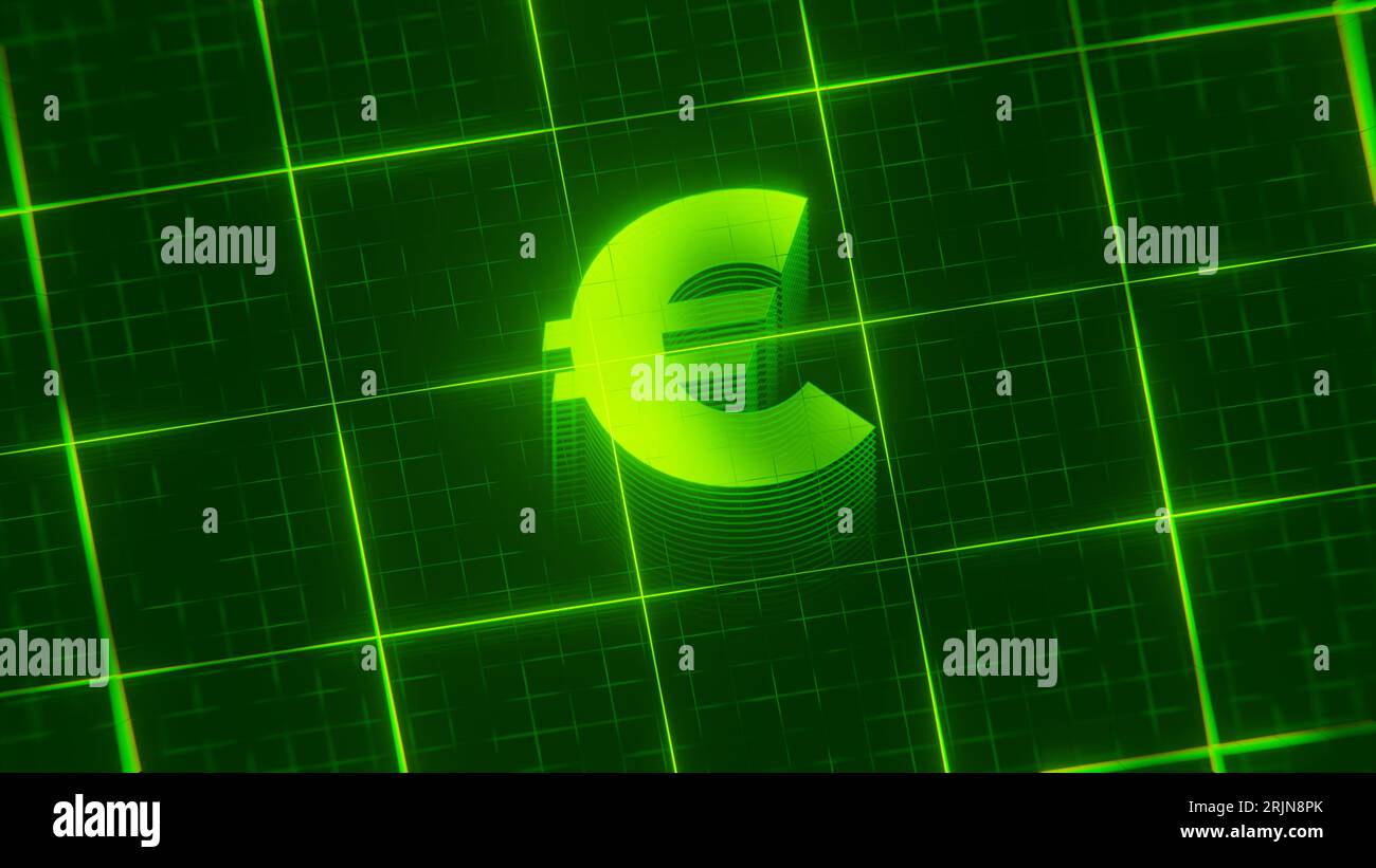Vibrant 3d euro currency symbol hi-res stock photography and images - Alamy