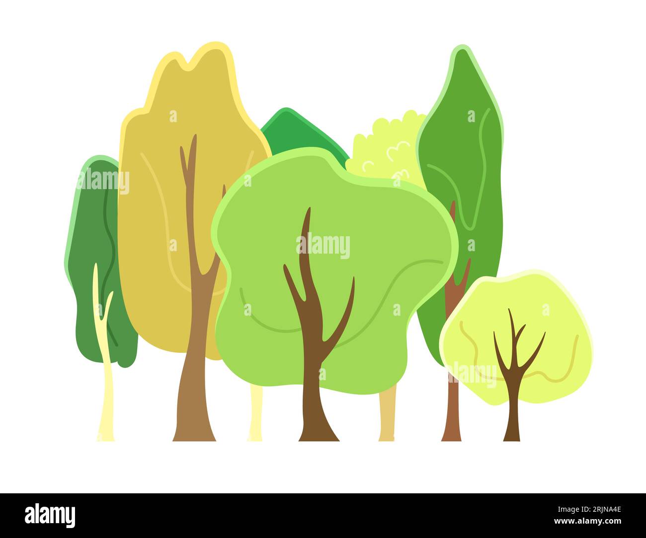 Forest semi flat colour vector object Stock Vector Image & Art - Alamy