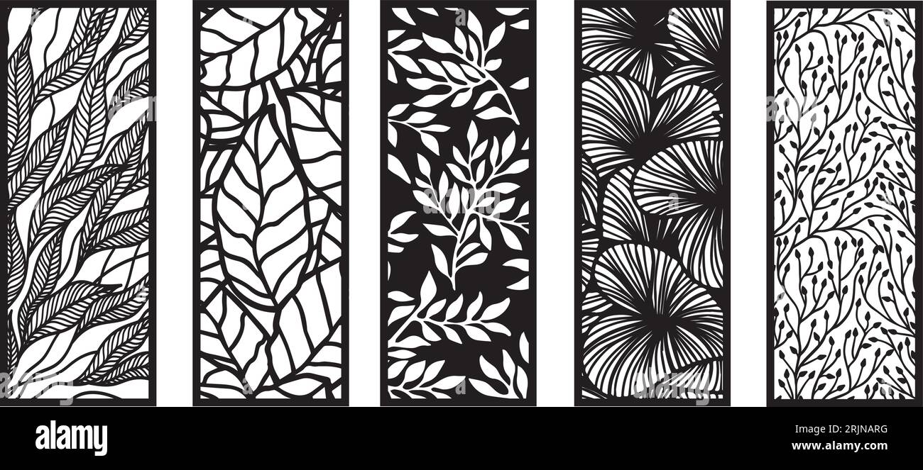 Laser cut leafs panel. room divider screens, paper craft, card