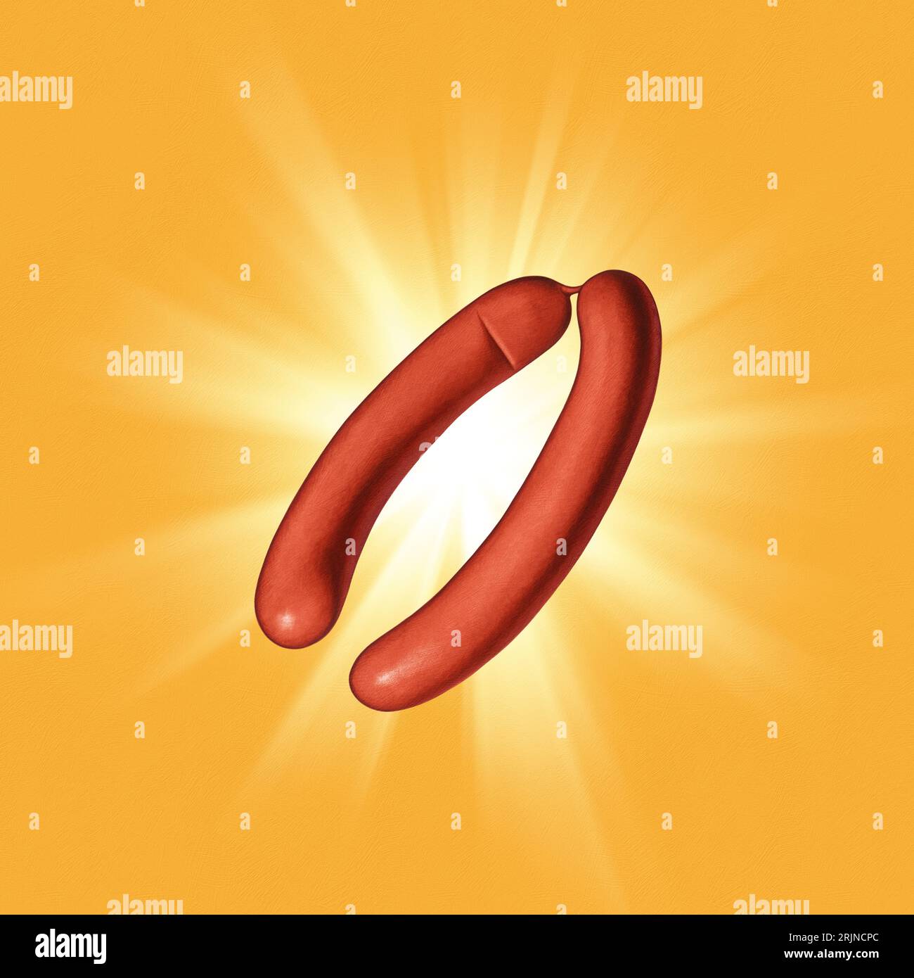 Illustration of a Pair of Sausages Stock Photo Alamy