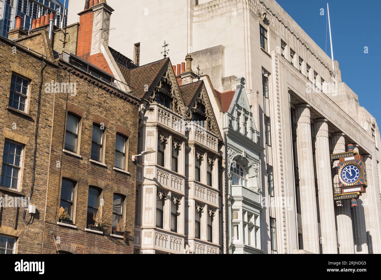 The ornamental clock on Peterborough House, the old Daily Telegraph