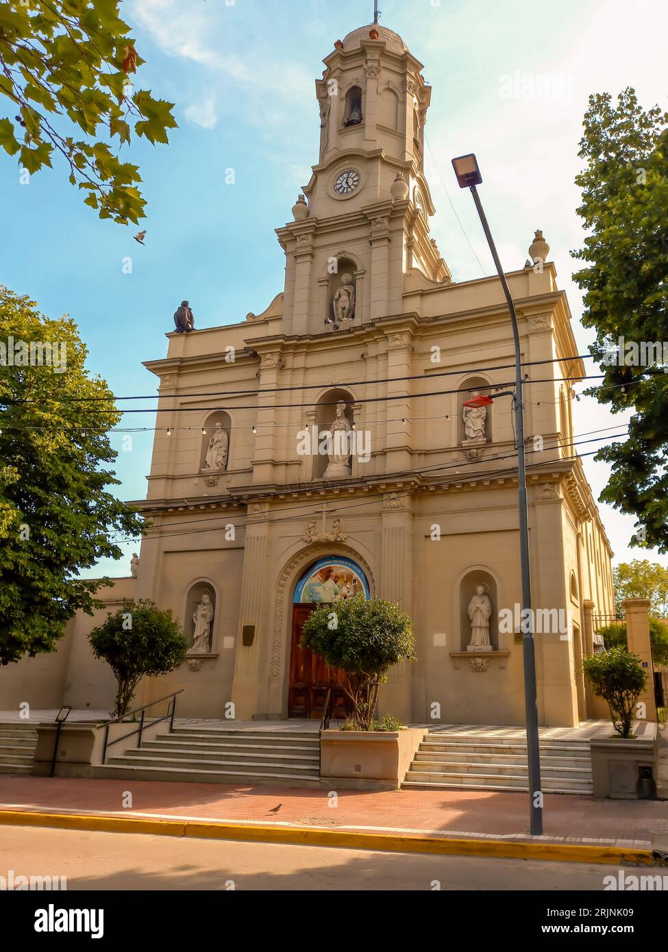 Exaltation of the Holy Cross Parish church in Capilla del Senor, Buenos Aires, Argentina, built in 1866 in eclectic style Stock Photo