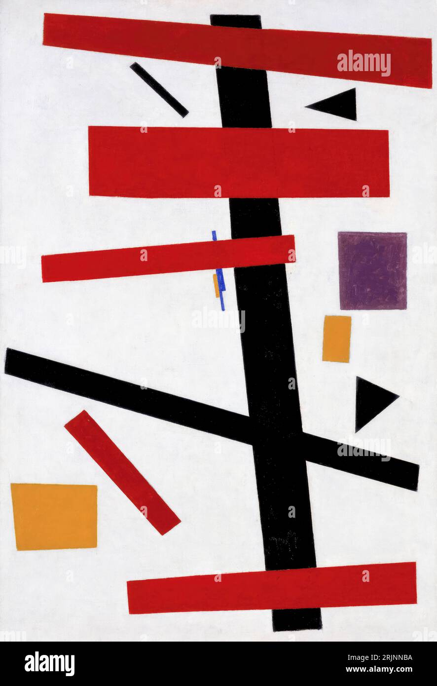 Kazimir Malevich, Supremus No 50, abstract painting in oil on canvas, 1915 Stock Photo