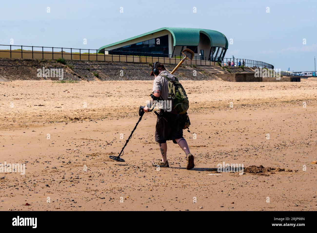 Seaside Towns, beaches and wind farms Stock Photo