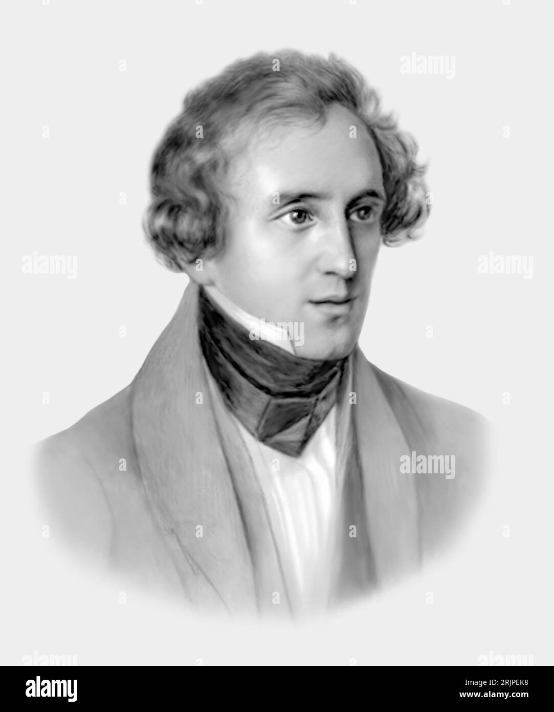 Felix Mendelssohn 1809-1847 German Composer Pianist Organist Stock Photo