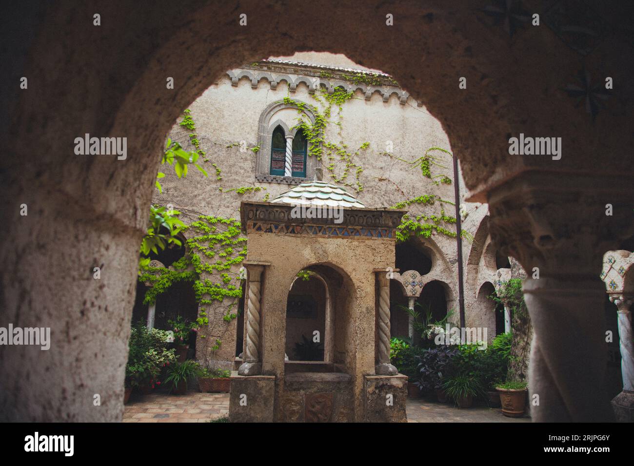 Villa Cimbrone Gardens in Ravello on the Amalfi Coast, Italy Stock Photo