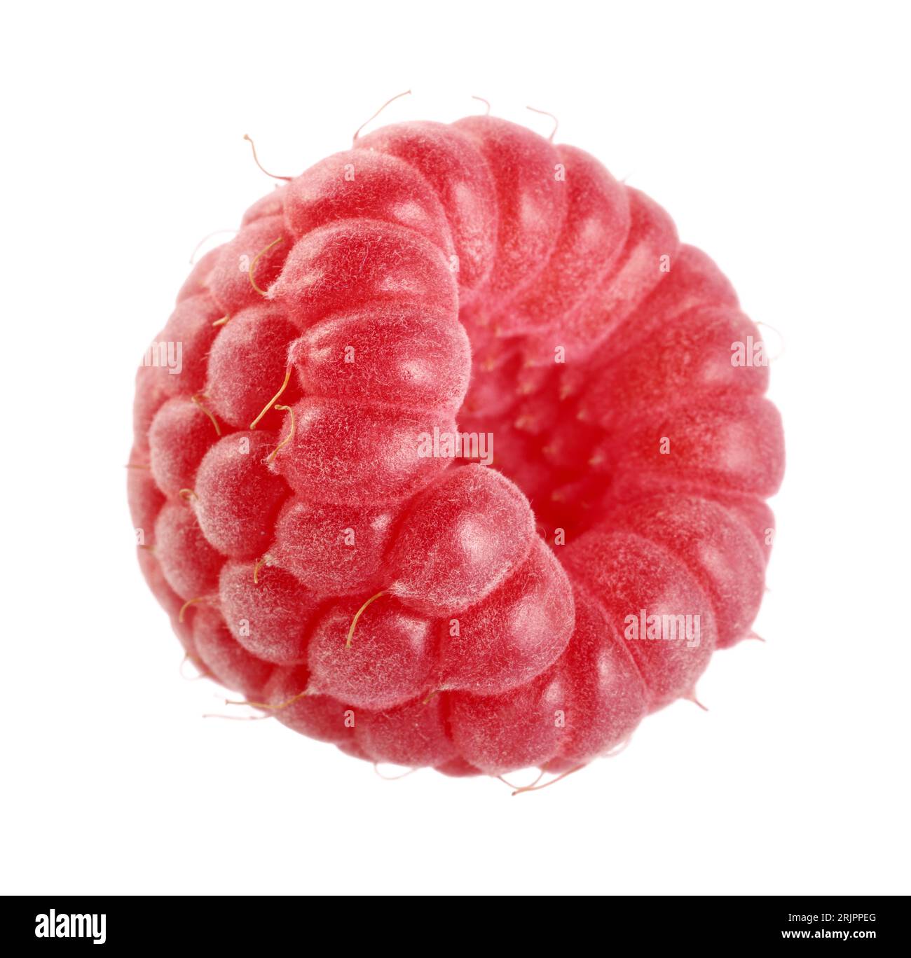 One tasty ripe raspberry isolated on white Stock Photo - Alamy
