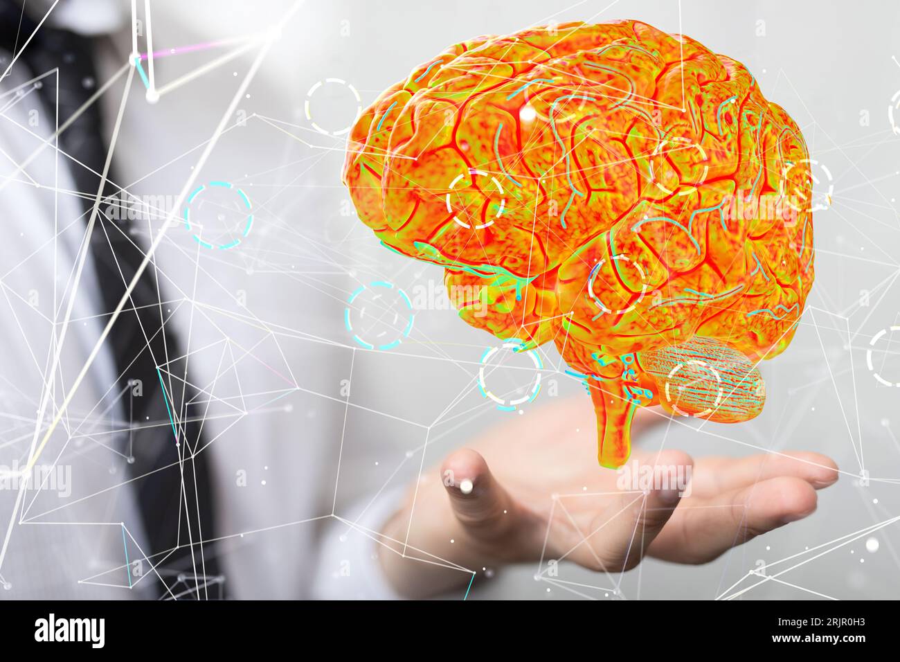 Holographic brain hi-res stock photography and images - Alamy