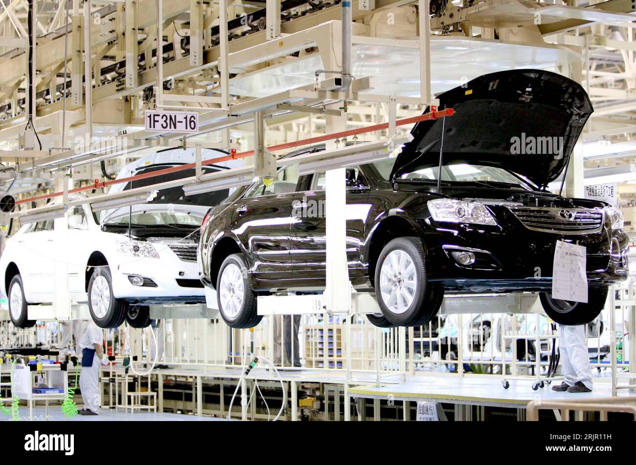 Unternehmen: Toyota Produktionslinie für den Toyota Camry bei Toyota in Guangzhou - PUBLICATIONxNOTxINxCHN Stock Photo