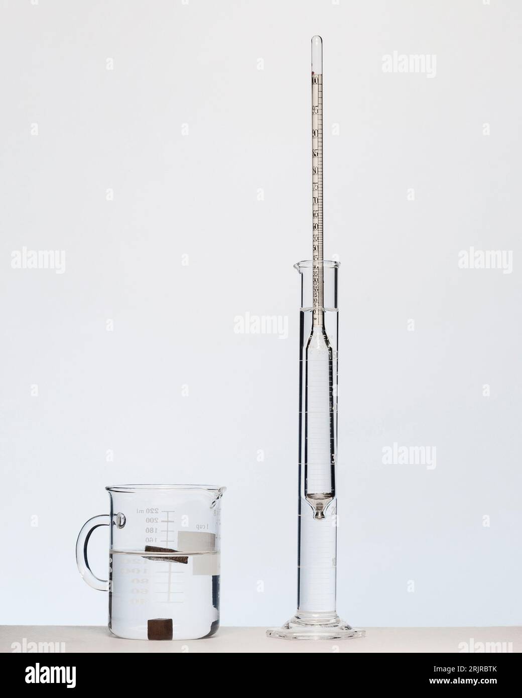 An equipment to measure the density and specific gravity of solids and