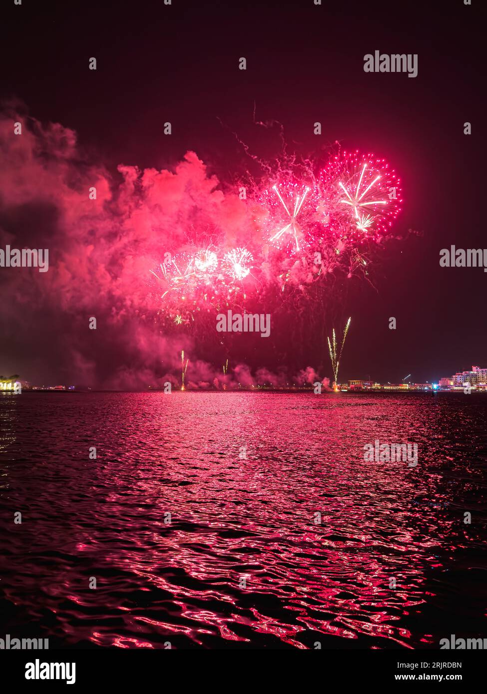 Eid alAdha fireworks in Yas Bay Waterfront, Abu Dhabi Stock Photo Alamy