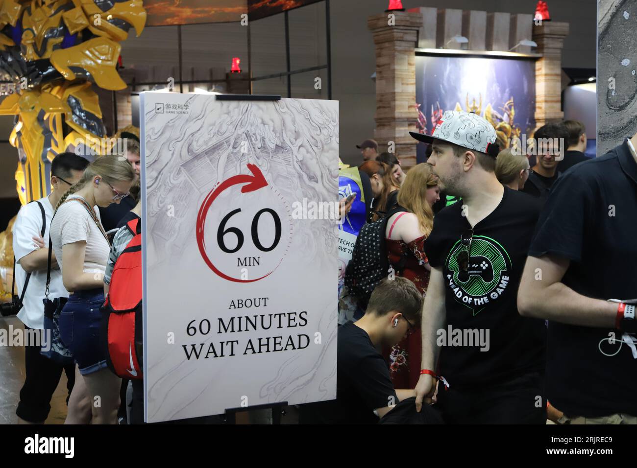 Cologne, Germany. 23rd Aug, 2023. Visitors to the Gamescom game fair ...