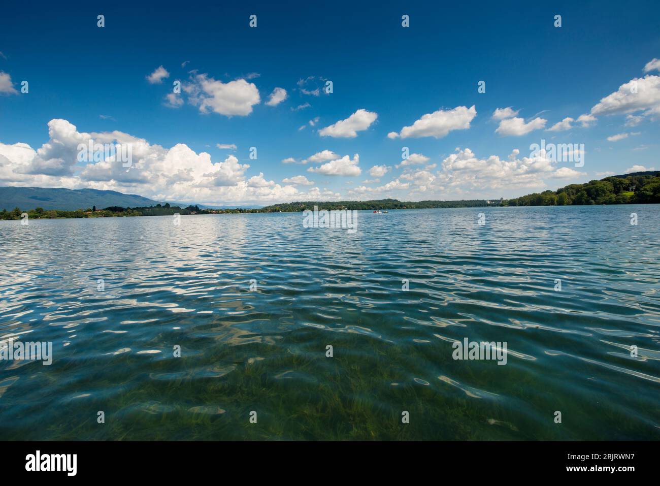 Seen The Lake Monate from Osmate Lago di Monate  Varese  Italy Stock Photo