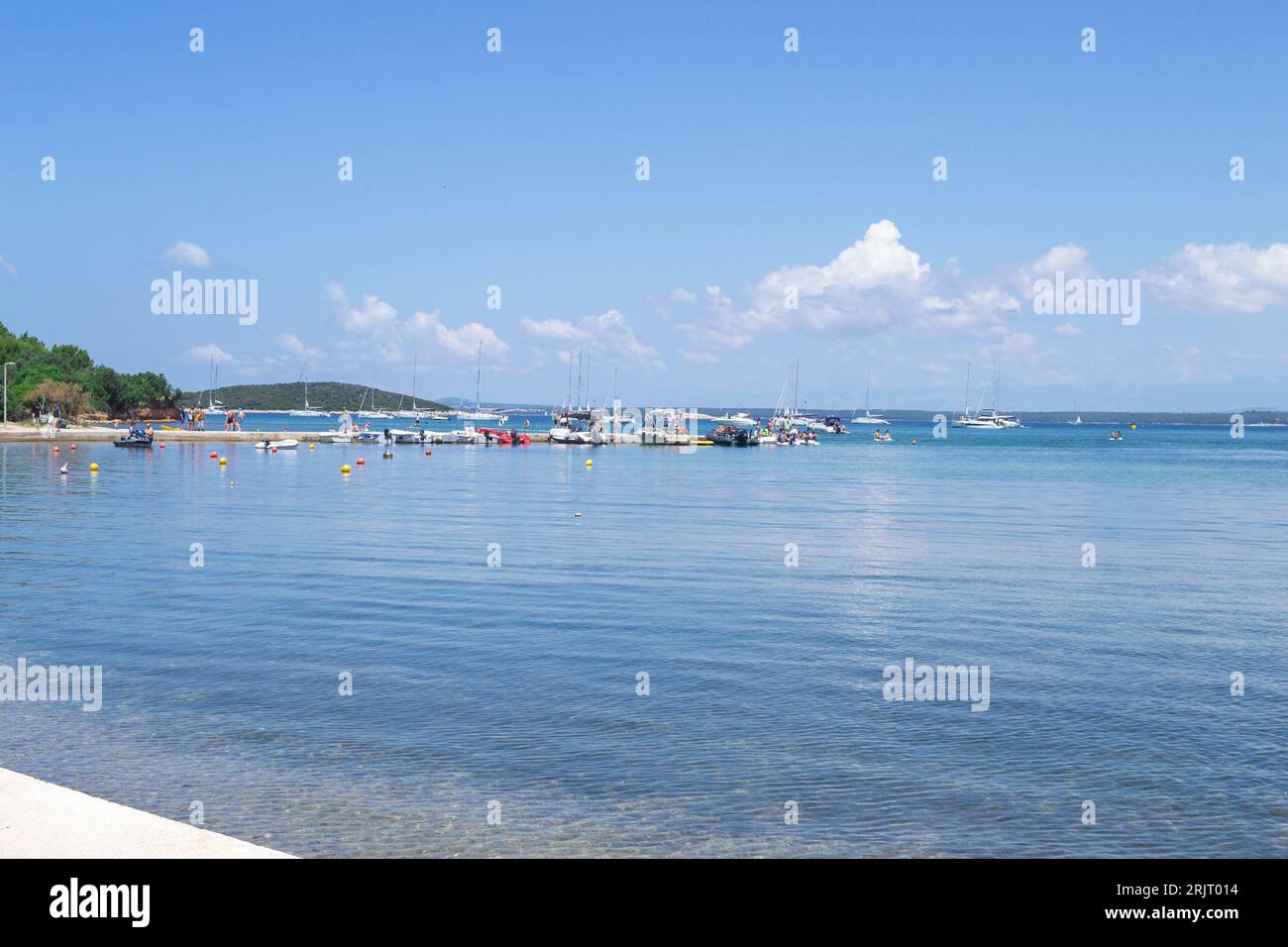 A picturesque view of Przina Beach on the island of Vrgada in Dalmatia, Croatia Stock Photo