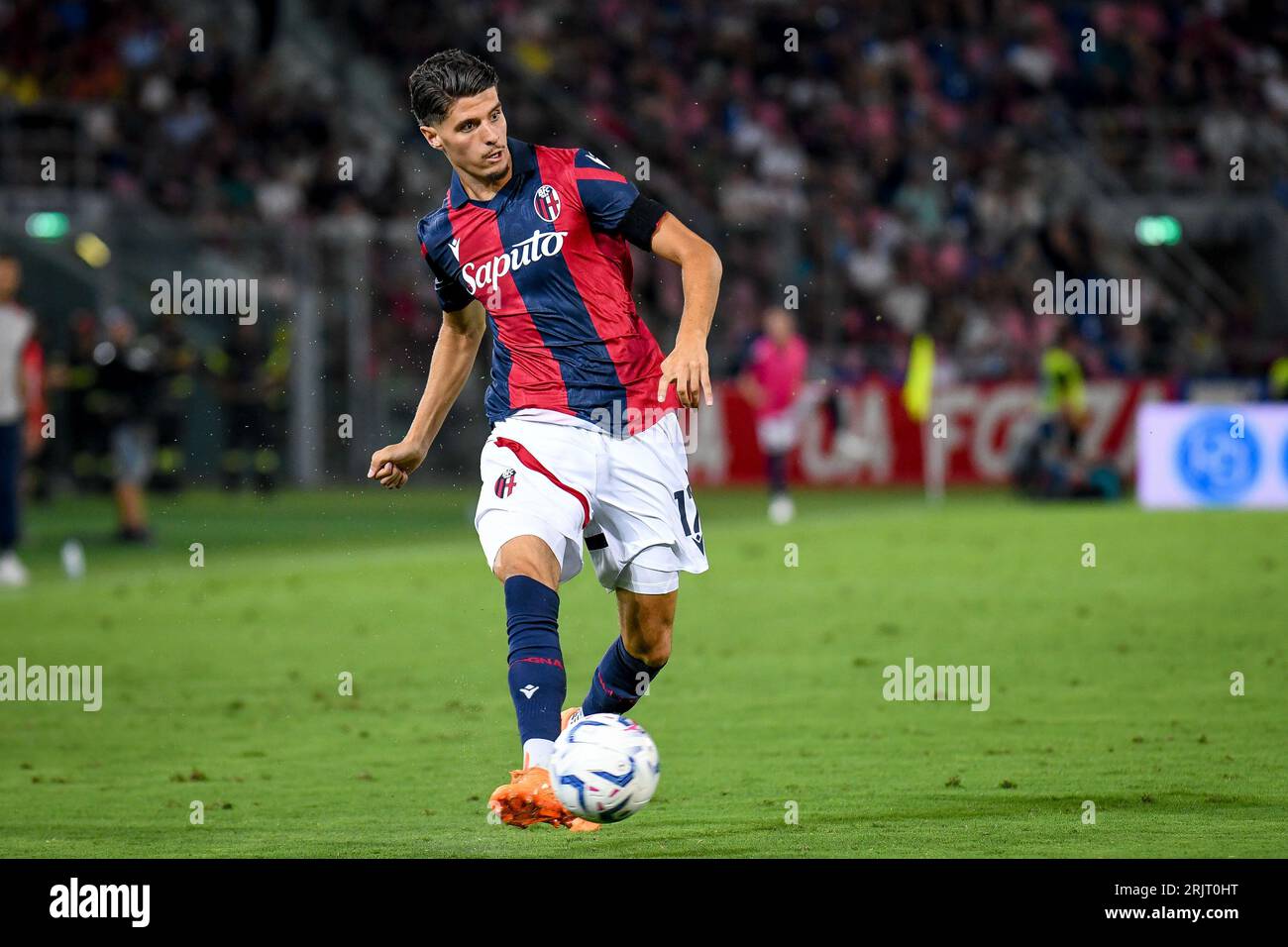 Bologna, Italy. 21st Aug, 2023. Bologna's Oussama El Azzouzi portrait