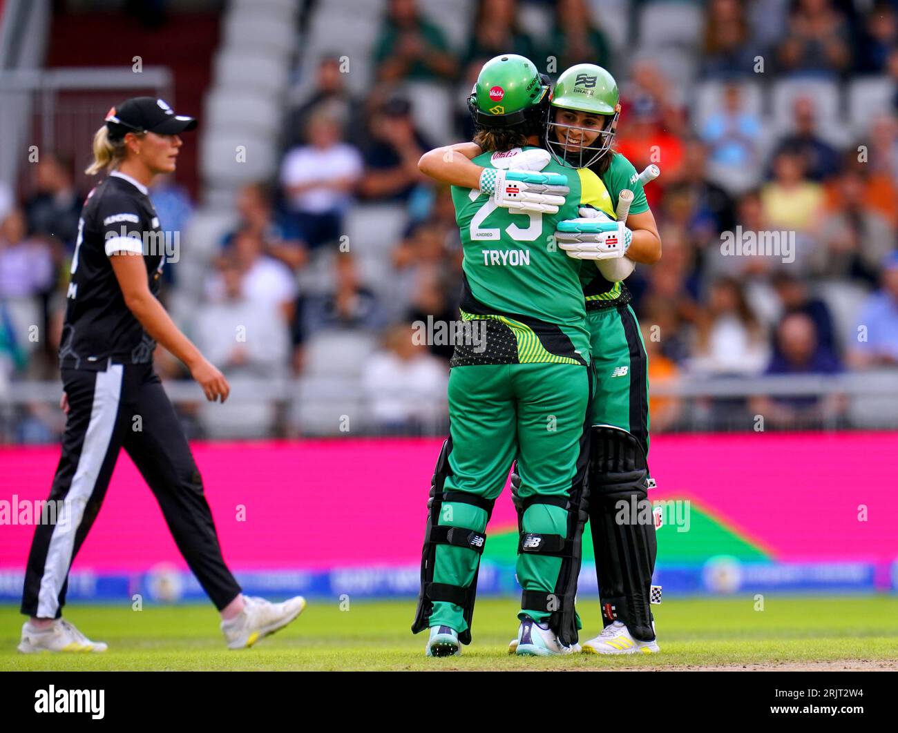 Southern Brave's Maia Bouchier (right) and Chloe Tryon celebrate after Southern Brave's Maia Bouchier (right) and Chloe Tryon celebrate after