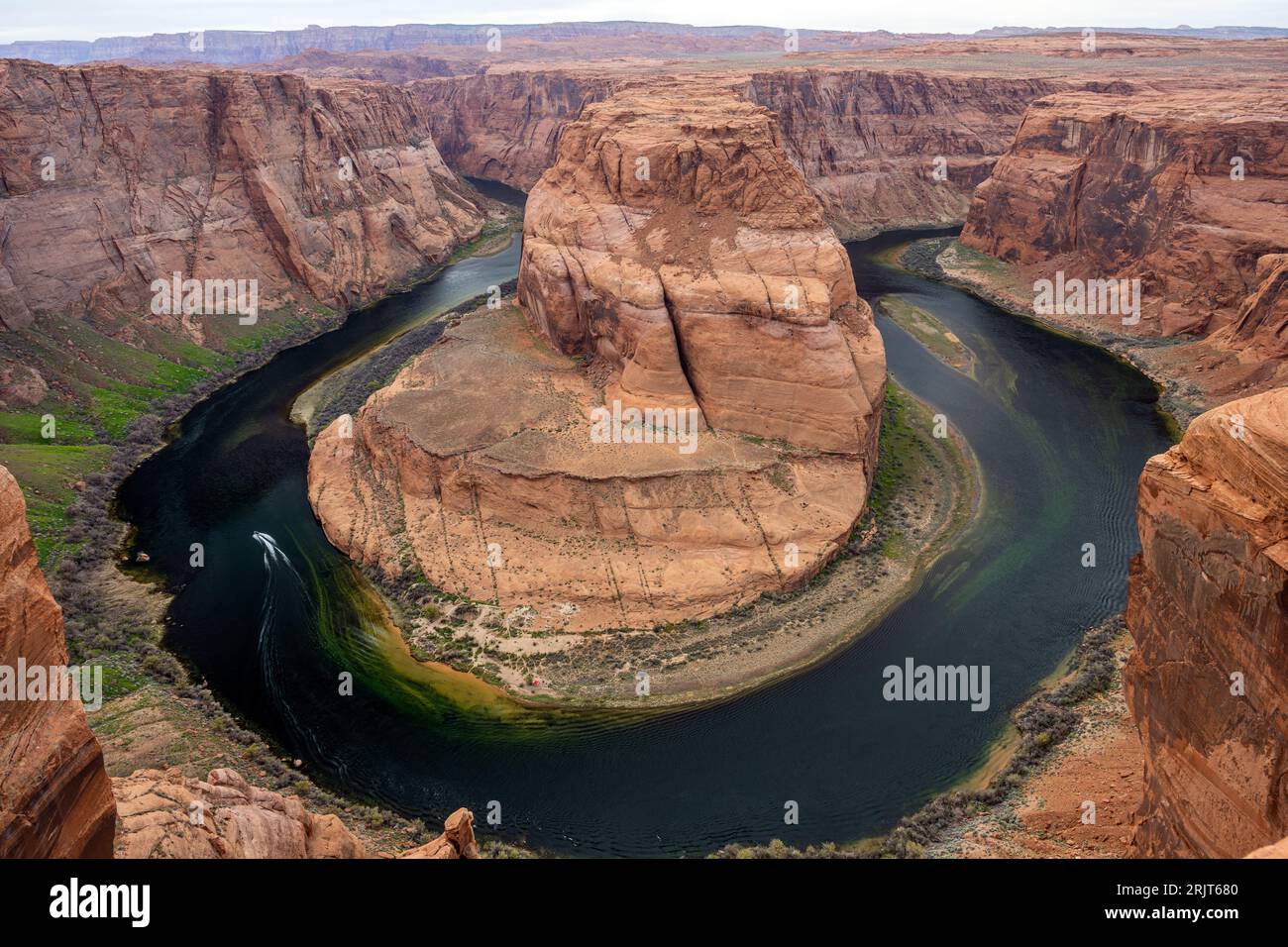 The famous Horseshoe Bend of the Colorado river in northern Arizona, United States Stock Photo