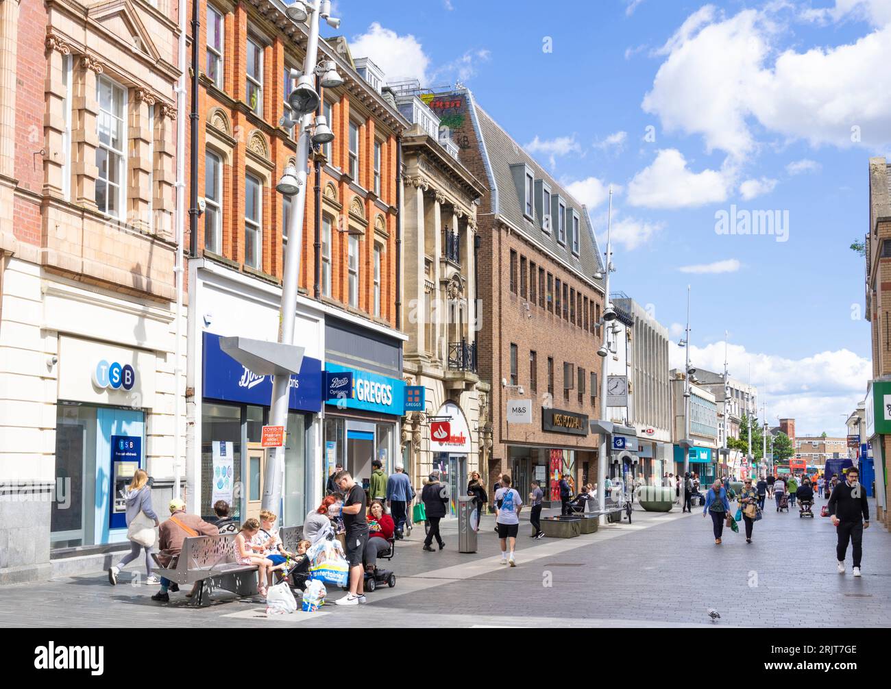 Grimsby Victoria street shops in the Town Centre Grimsby Lincolnshire Grimsby North Lincolnshire England UK GB Europe Stock Photo