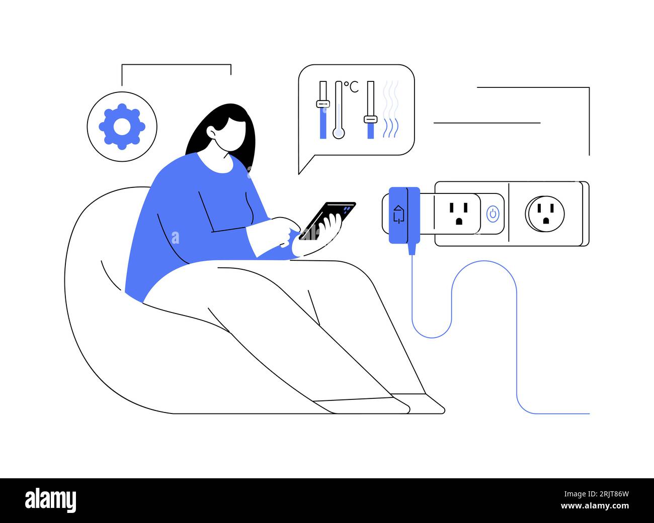 Smart plugs abstract concept vector illustration Stock Vector Image ...