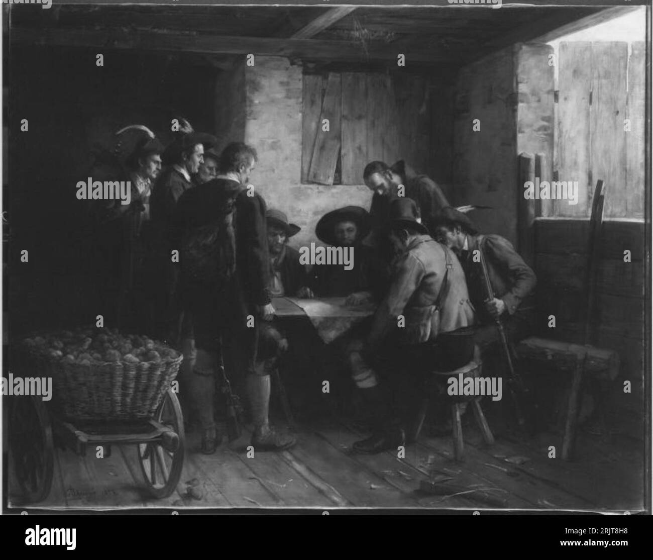 Der Kriegsrat Andreas Hofers im Jahr 1809 1897 by Franz Defregger Stock Photo