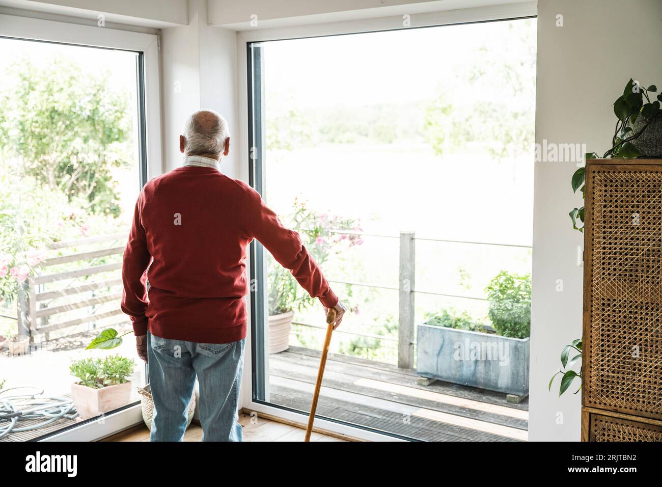 Rear view thoughtful man hi-res stock photography and images - Alamy
