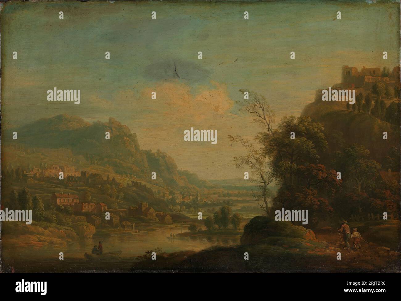 Landscape from the Rhine by Christian Georg Schütz Stock Photo - Alamy