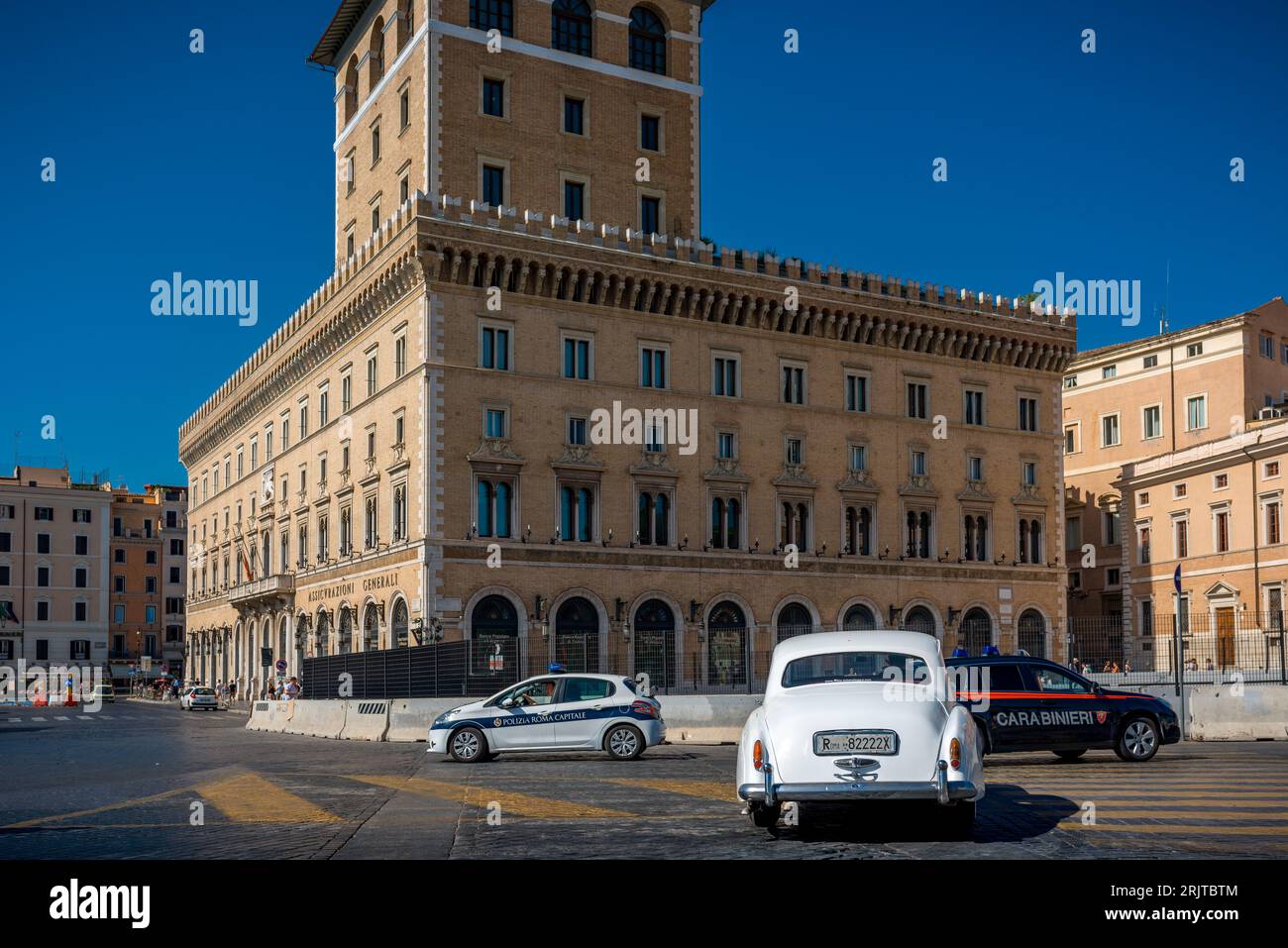 The Generali Insurance Headquarters in Rome with police cars parked nearby  Stock Photo - Alamy