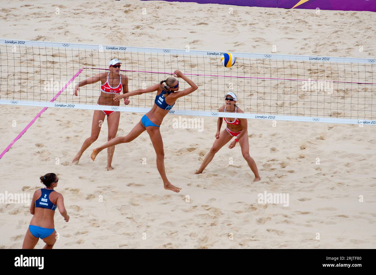 Russia vs Switzerland women's beach volleyball London 2012 Olympics