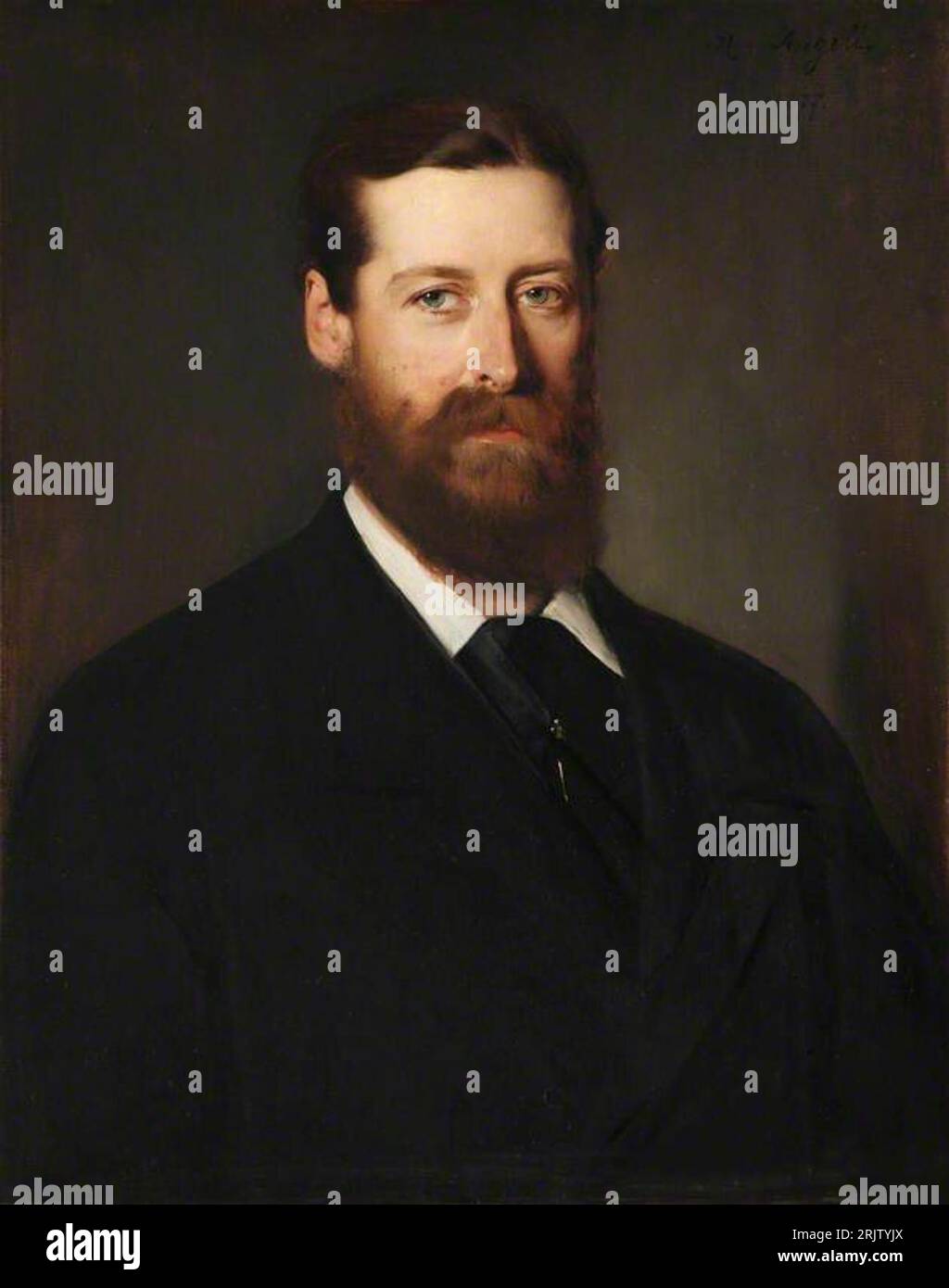 Montagu William Lowry-Corry, Baron Rowton (1838-1903) 1877 by Heinrich von Angeli Stock Photo