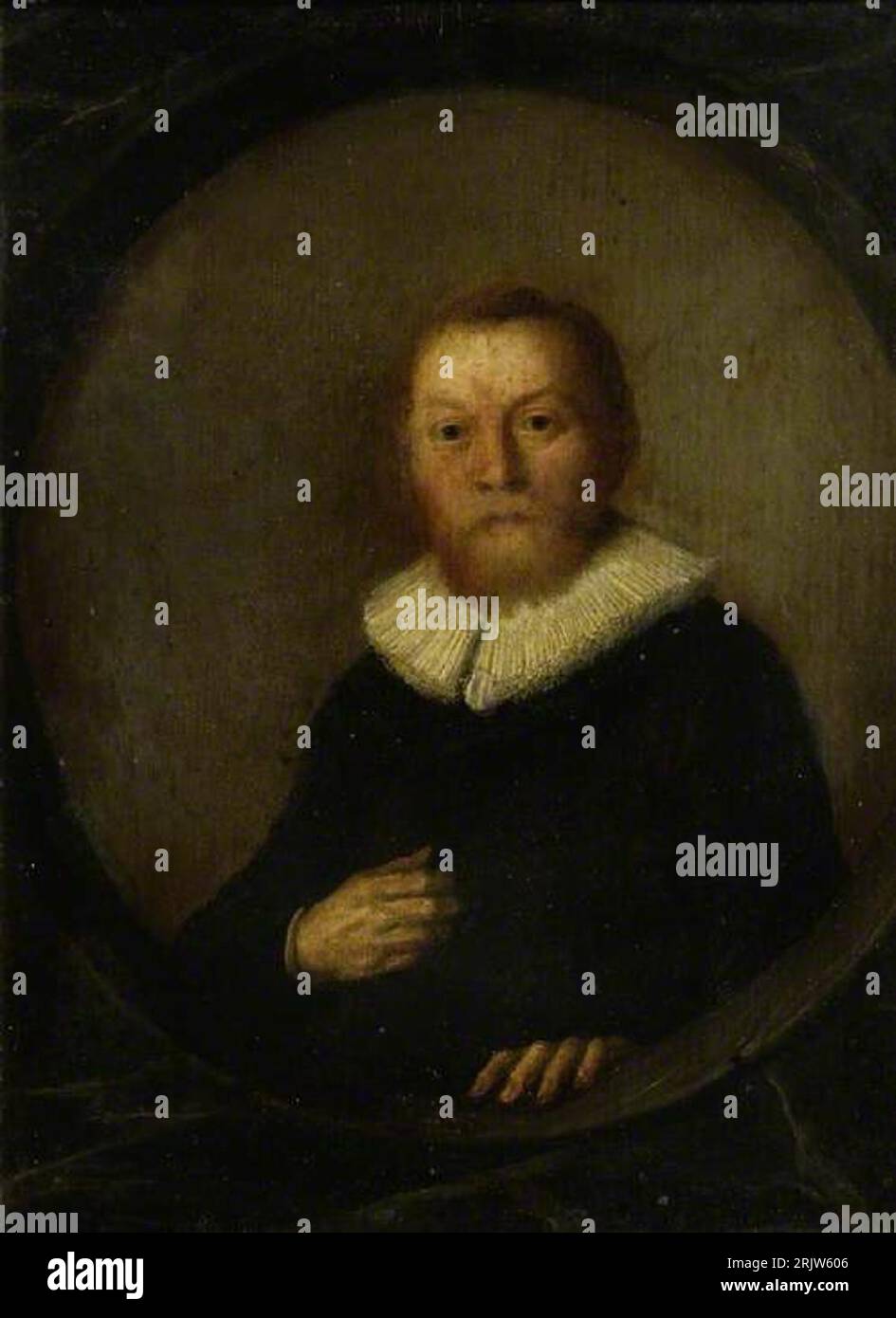 Portrait of a man between circa 1625 and circa 1630 by Hendrik Gerritsz Pot Stock Photo