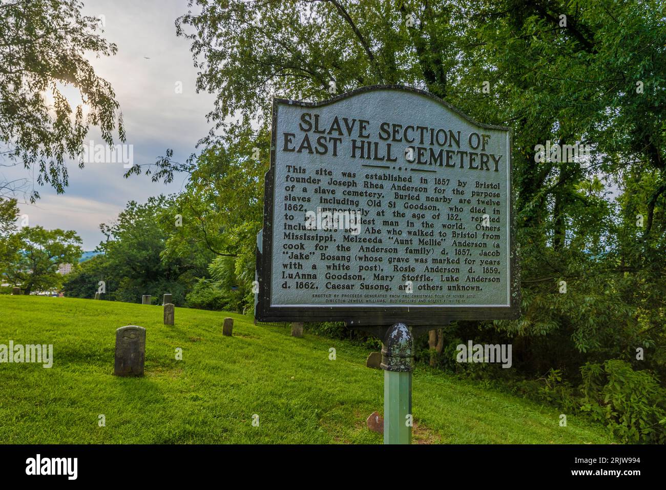 Bristol, Virginia, USA August 9, 2023 Historic Cemetery where the