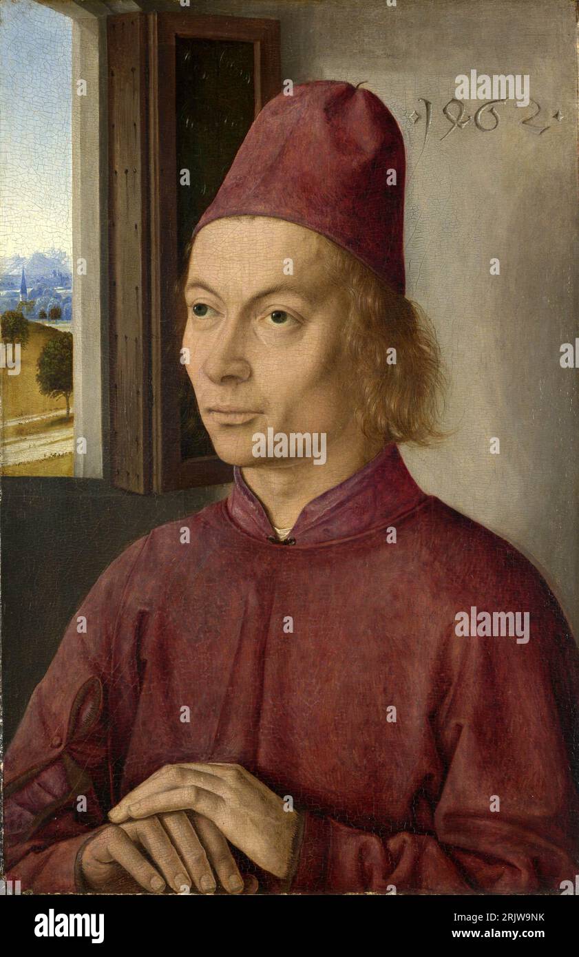 Portrait of a Man (Jan van Winckele?) 1462 by Dieric Bouts Stock Photo ...