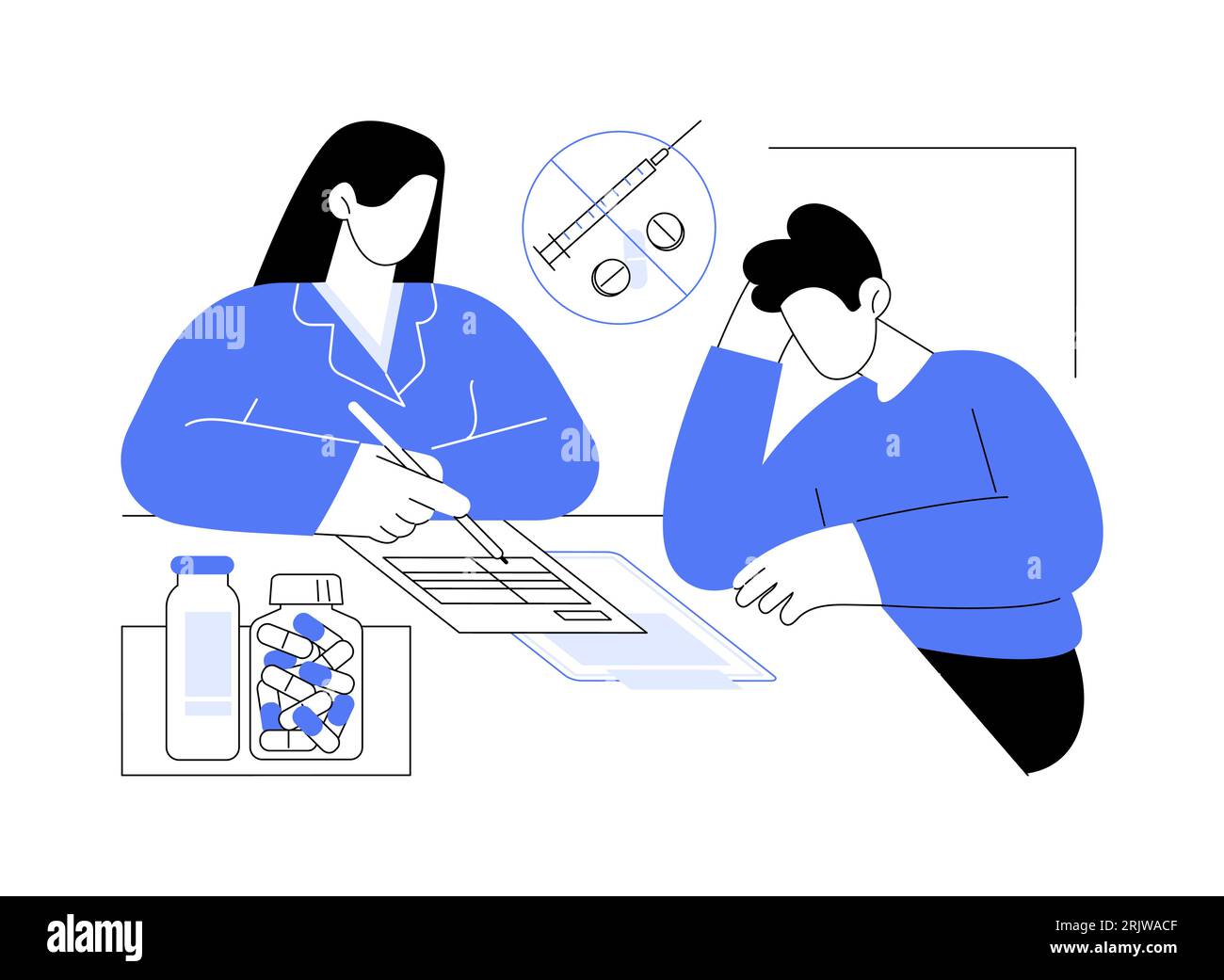 Medications prescription abstract concept vector illustration Stock