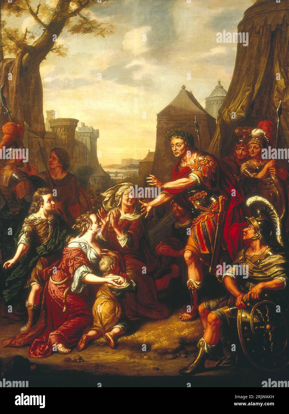 Veturia, Volumnia en Coriolanus (wandschildering in De Zaal in het Huis