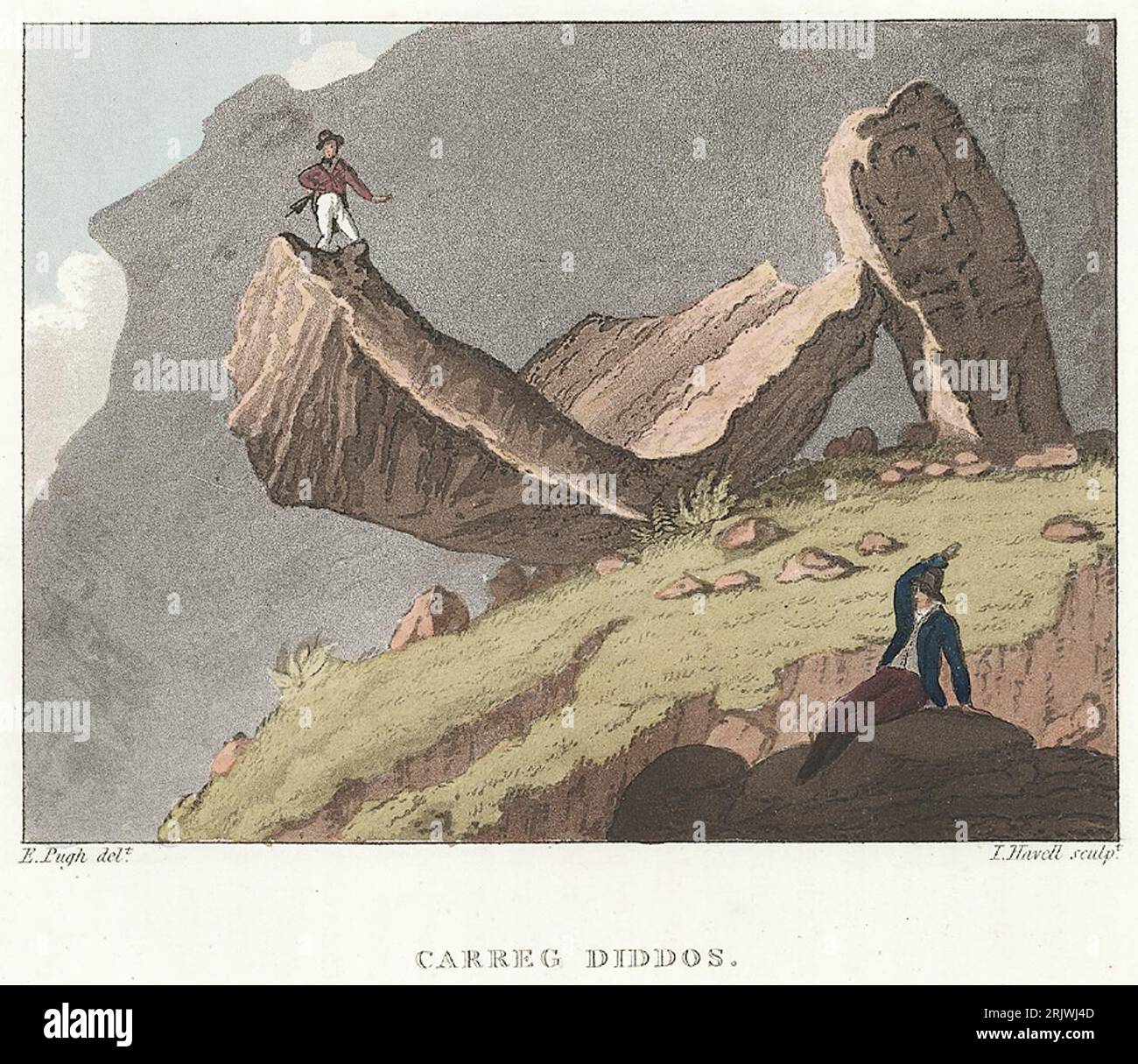 Carreg Diddos 1814 by Robert Havell senior Stock Photo