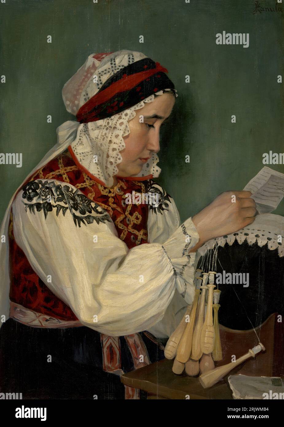 Letter from america between 1905 and 1910 by jozef hanula stock photo