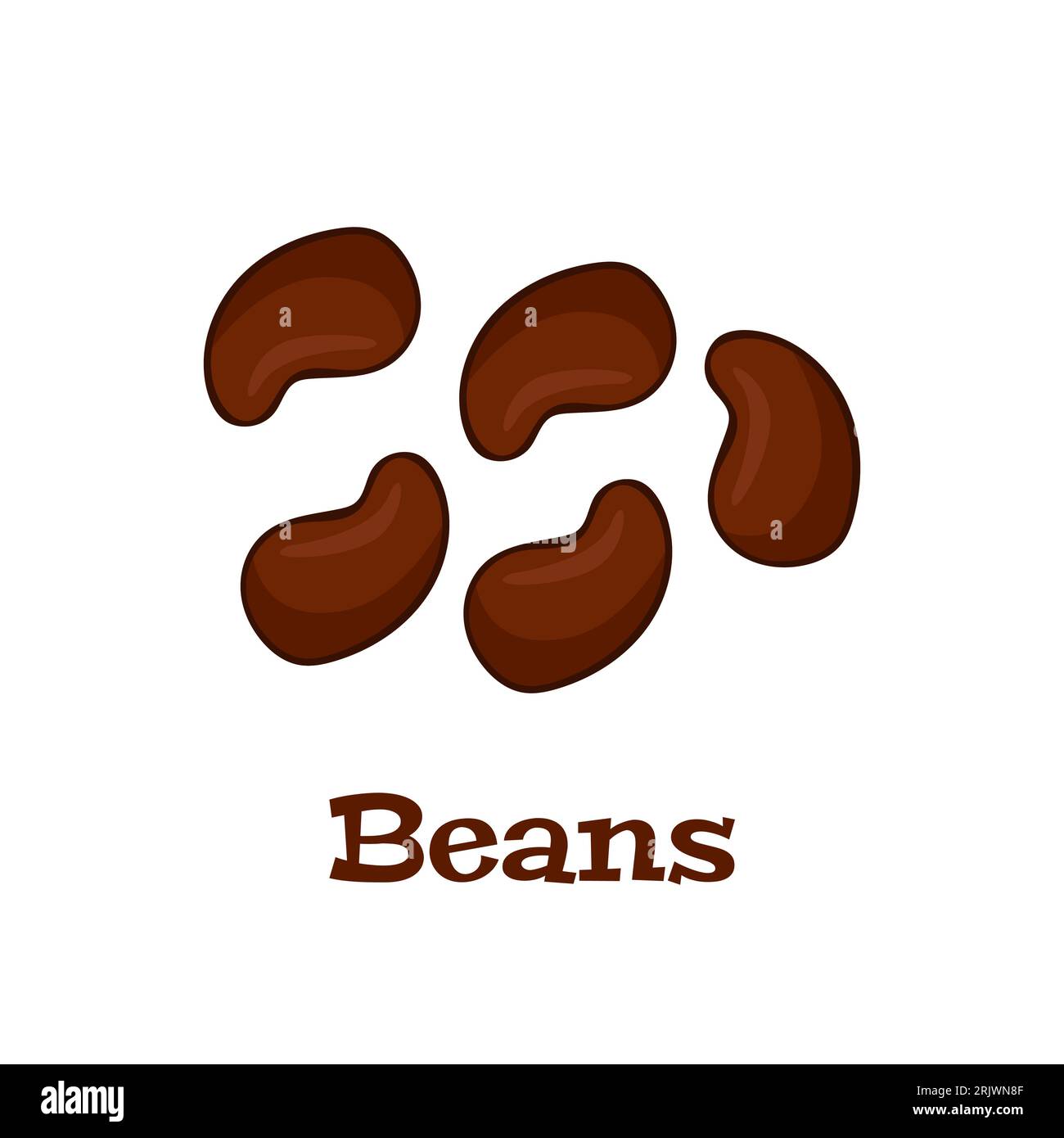 Red kidney beans. Vegetarian protein eating. Flat graphic vector illustration isolated on white