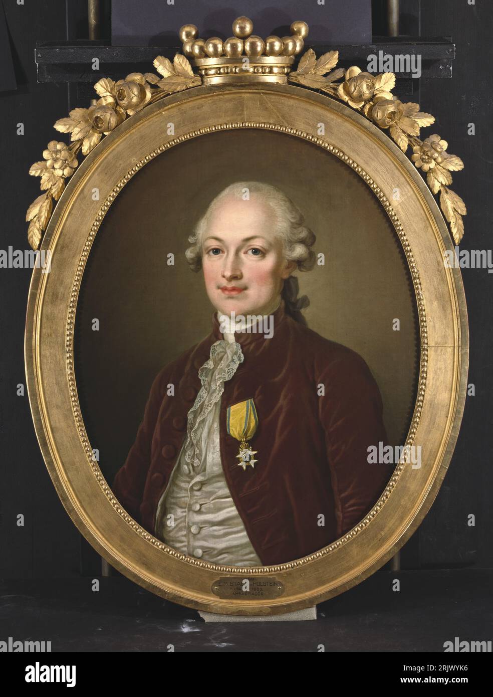 Erik Magnus Staël von Holstein (1749-1802), baron, lieutenant, ambassador to Paris, married to the author Anne Louise Germaine Necker 1796 by Ulrika Pasch Stock Photo