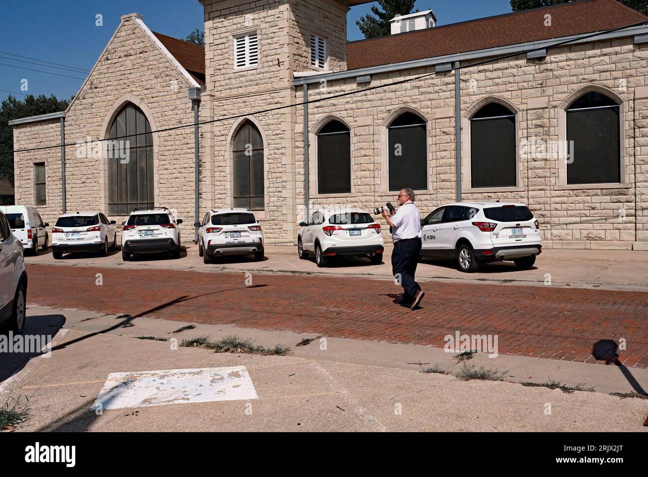 MARION, KANSAS AUGUST 21, 2023 A larger than usual number of tv