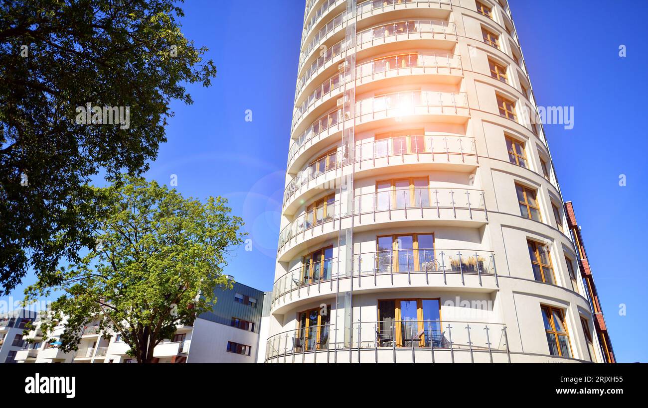 Picture of Low energy houses with apartments. Residential area with ecological and ...