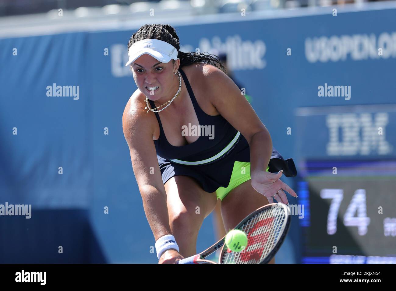 Katrina Scott in action during a women's qualifying singles match at the  2023 US Open, Wednesday, Aug. 23, 2023 in Flushing, NY. (Brad Penner/USTA  via AP Stock Photo - Alamy