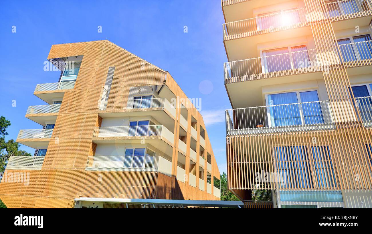 Photo inspiration: Luxury Apartment Complex Operating Procedures Training Reference: Luxury Modern Residential Apartment Building Complex Stock Photo