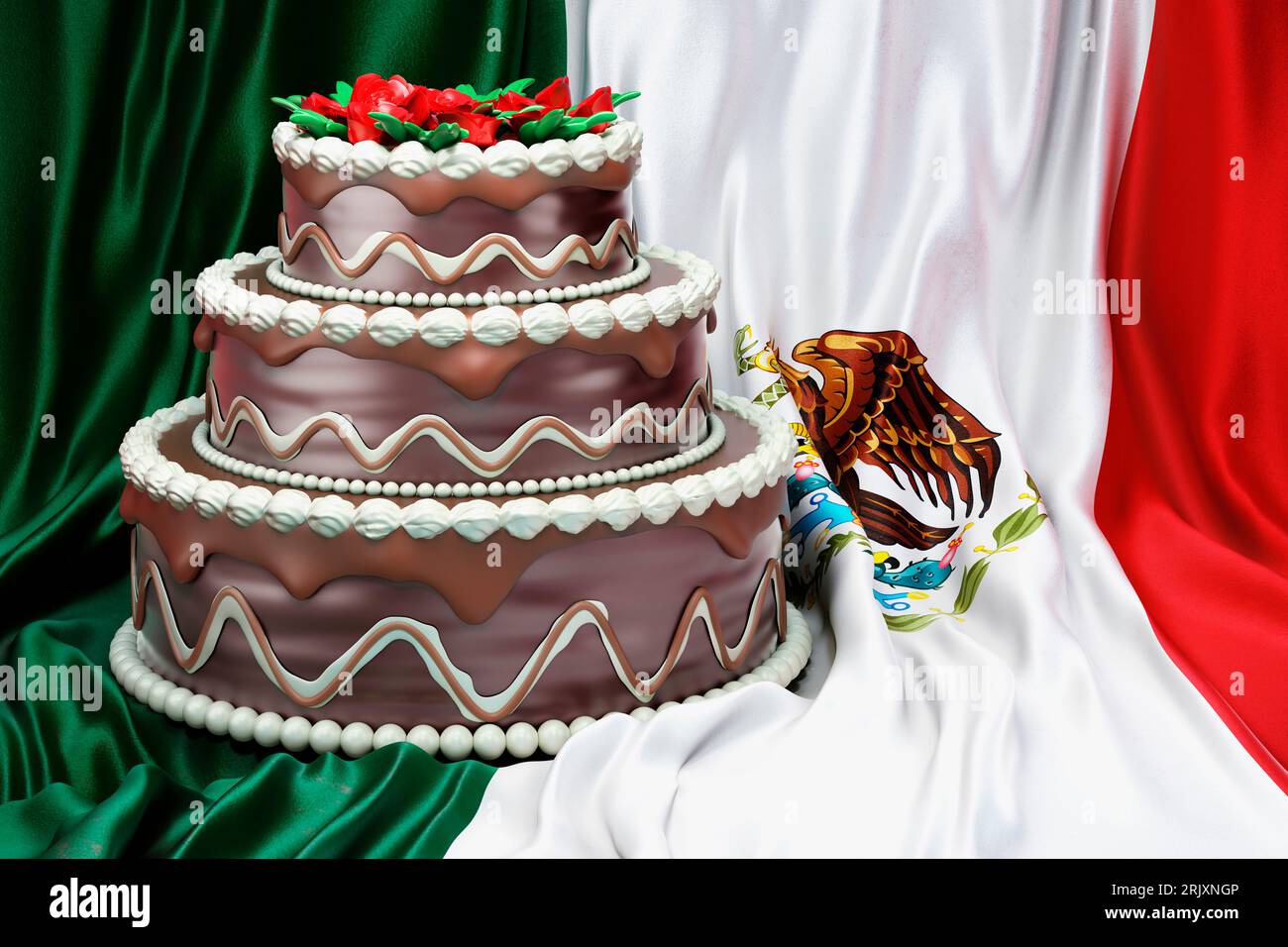 Mexican flag cake hi-res stock photography and images - Alamy, image size:1300x956
