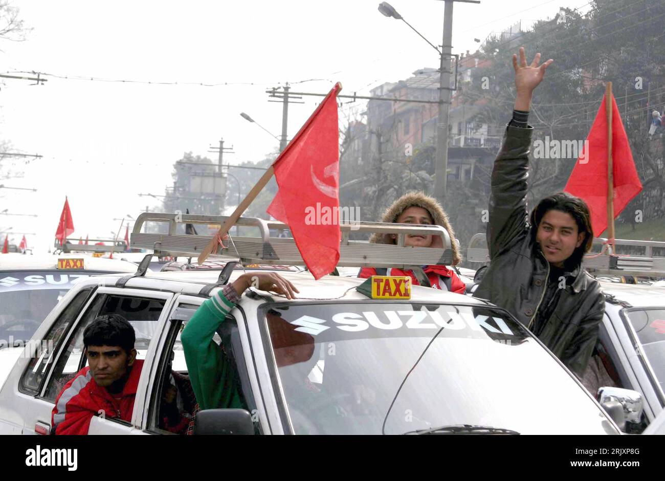 Kathmandu protest 2008 hi-res stock photography and images - Alamy