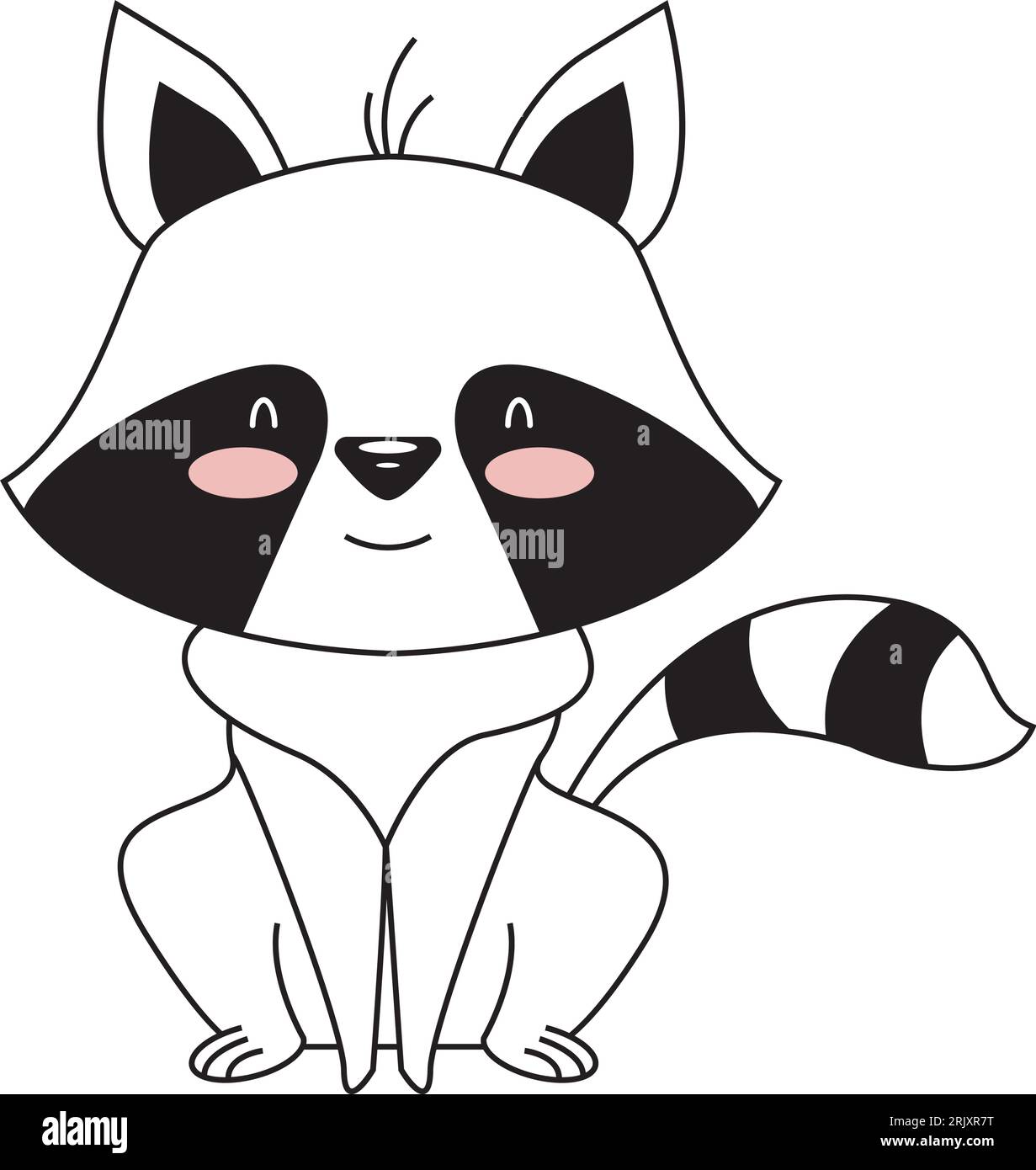 cute raccoon design Stock Vector Image & Art - Alamy